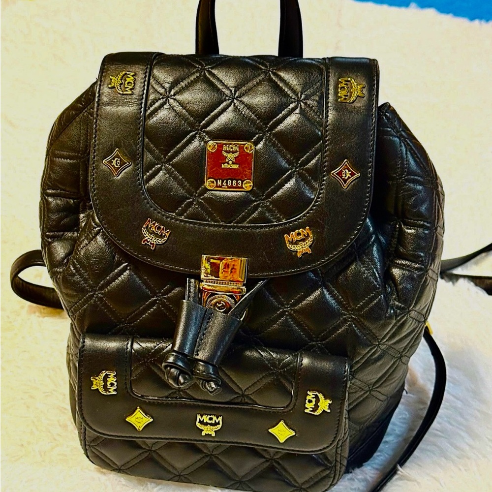 MCM Quilted Leather Backpack